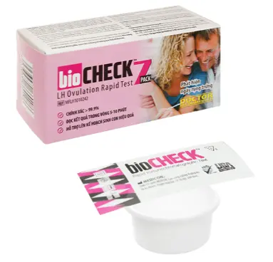 [FLH101-00702] Biocheck™ LH Ovulation Rapid Test Strip (Hộp 7 Test)